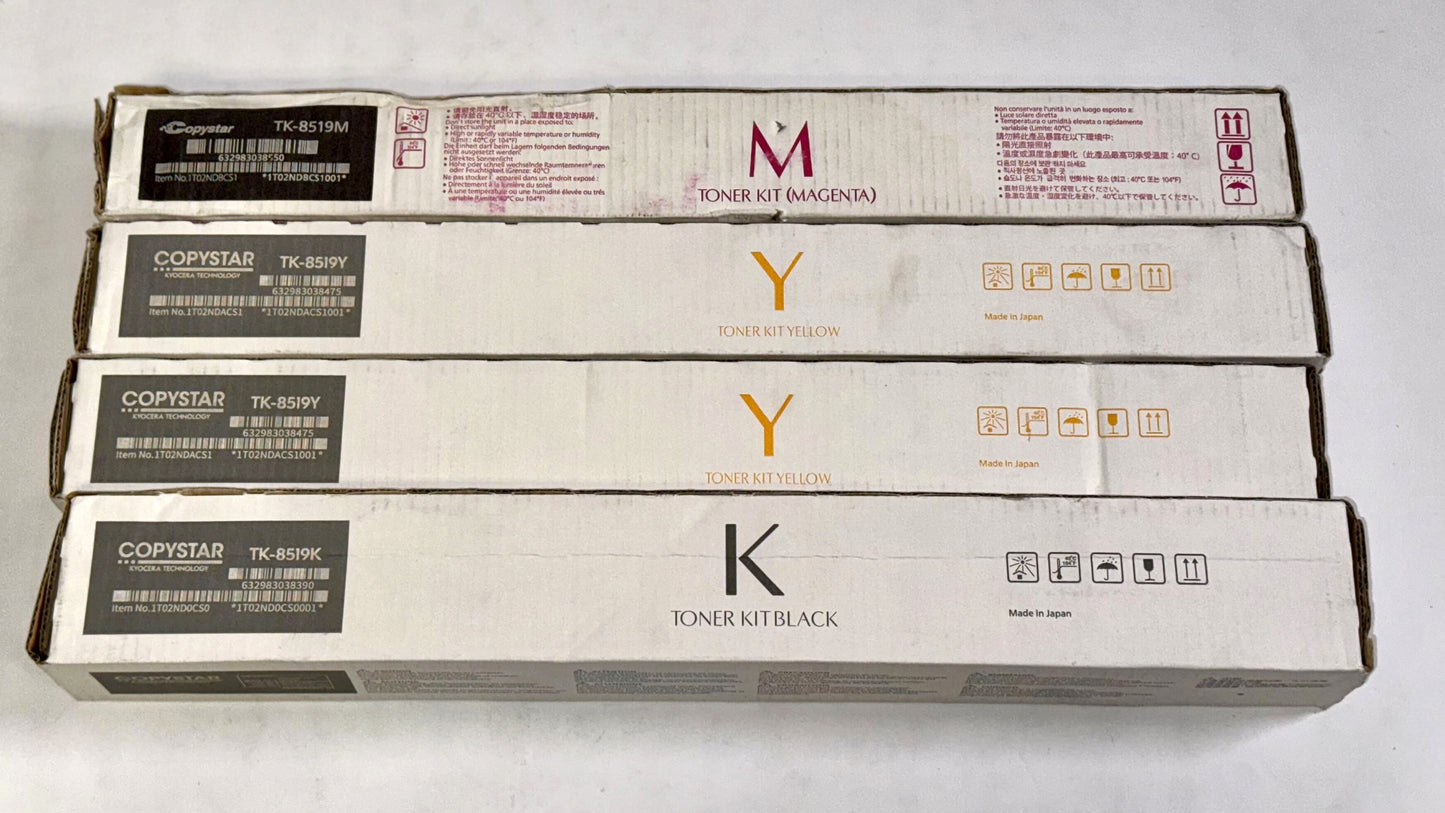 4 OEM Kyocera / Copystar TASKalfa 5052ci,5053ci,6052ci,6053ci TK-8519 MYYK Toners