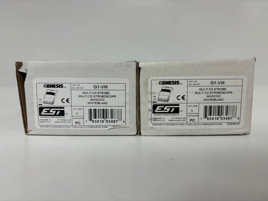 2 PK EST Genesis G1-VM Multi CD Strobe Scope 24 VDC/CC - White/Blanc