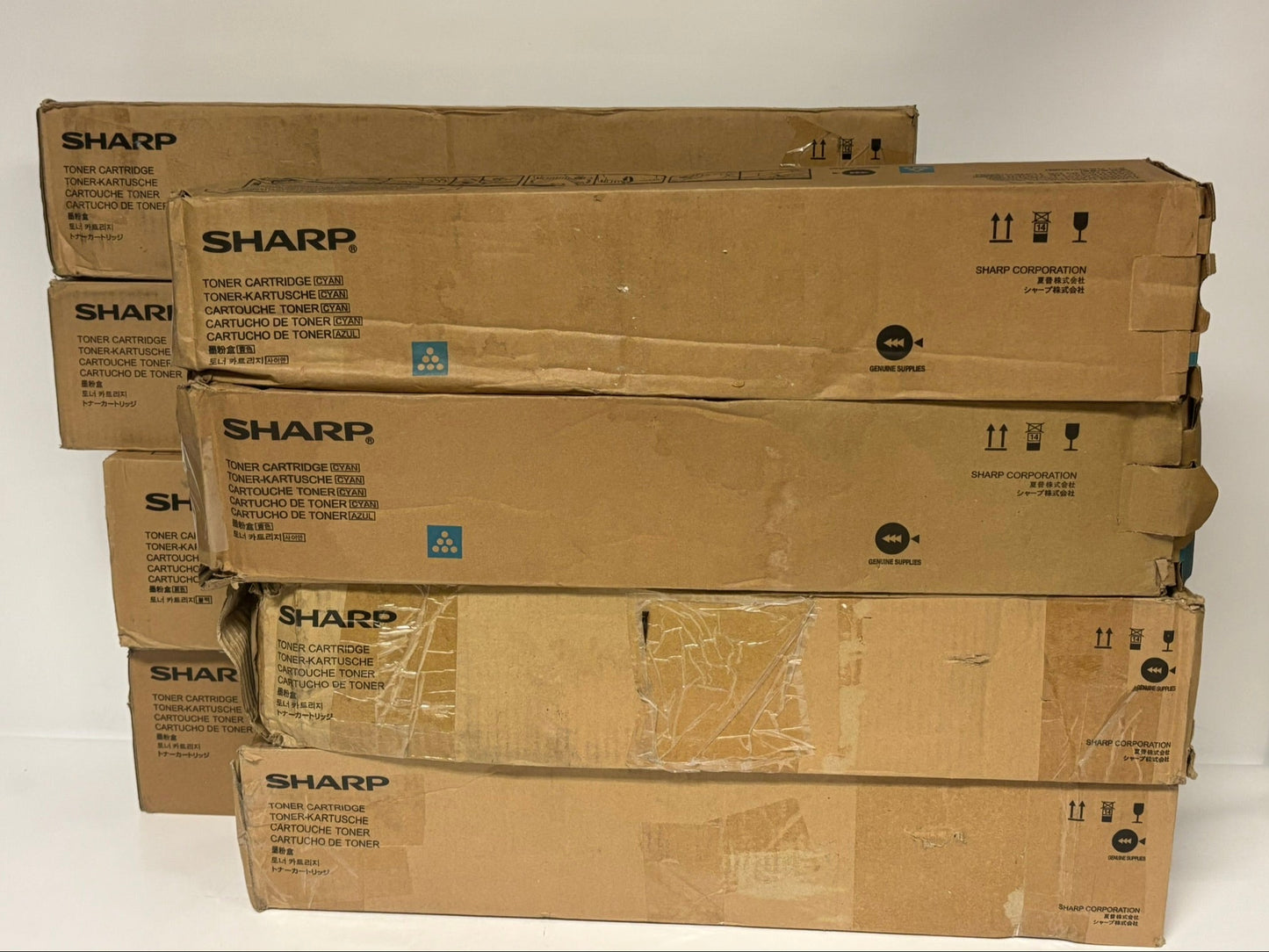 8 Cosmetic OEM Sharp MX-6240N,6500N,6580N CMYK Toners MX-62NTCA,MA,YA,BA