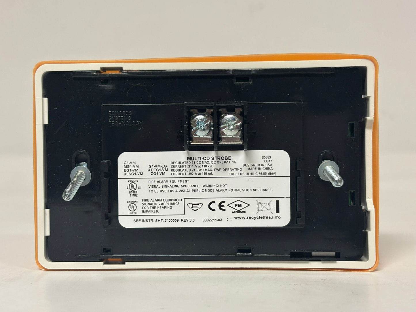 2 PK EST Genesis G1-VM Multi CD Strobe Scope 24 VDC/CC - White/Blanc