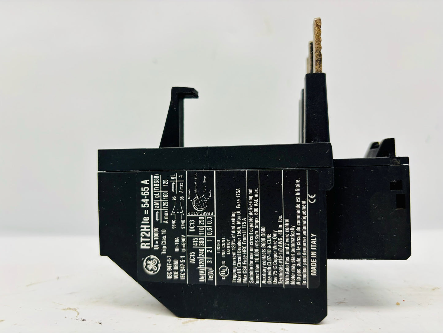 General Electric RT2H Thermal Motor Overload Relay 54–65 A
