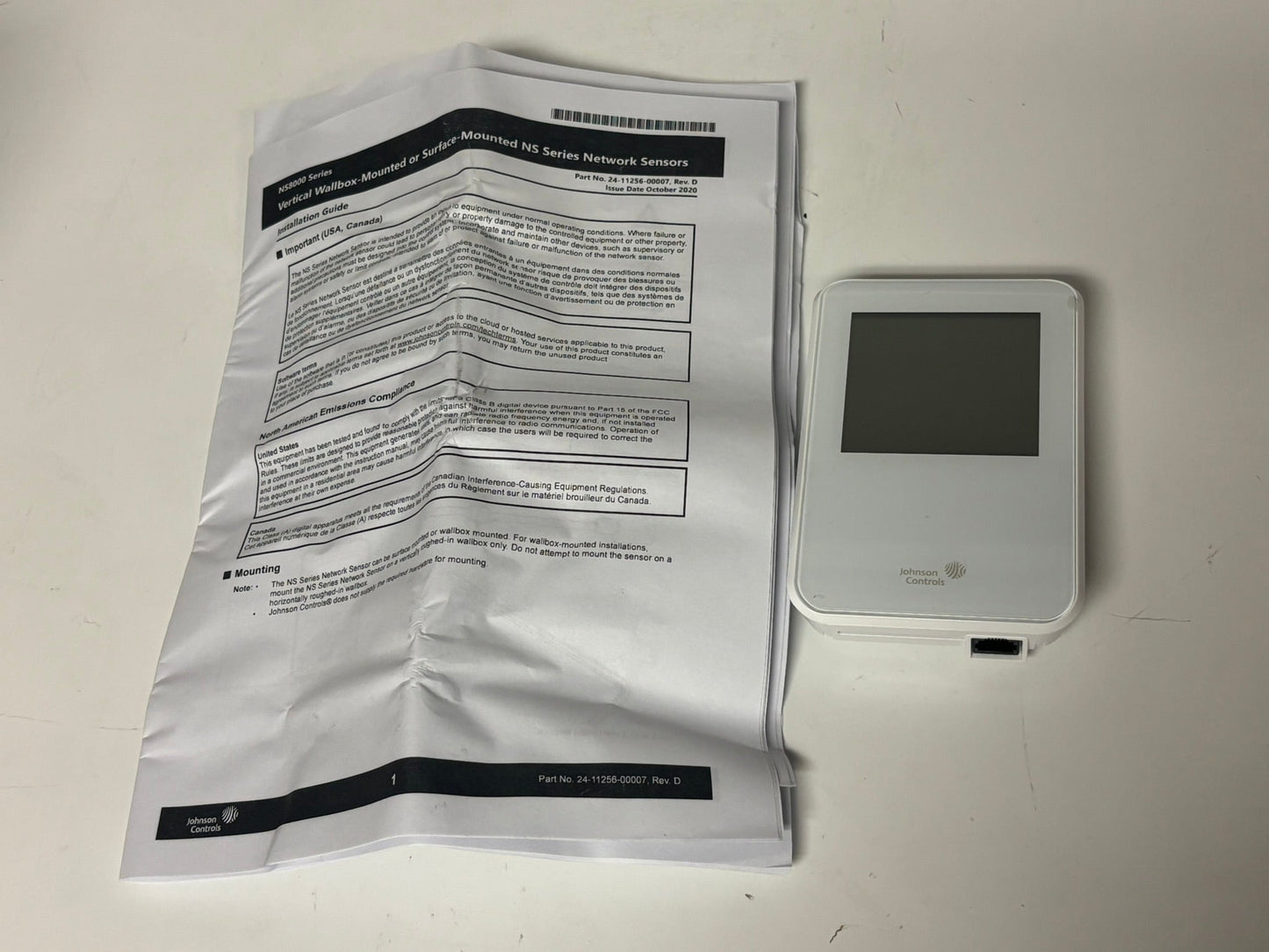 Open Box Johnson Controls NSB8BHN240-0 Network Humidity Sensor