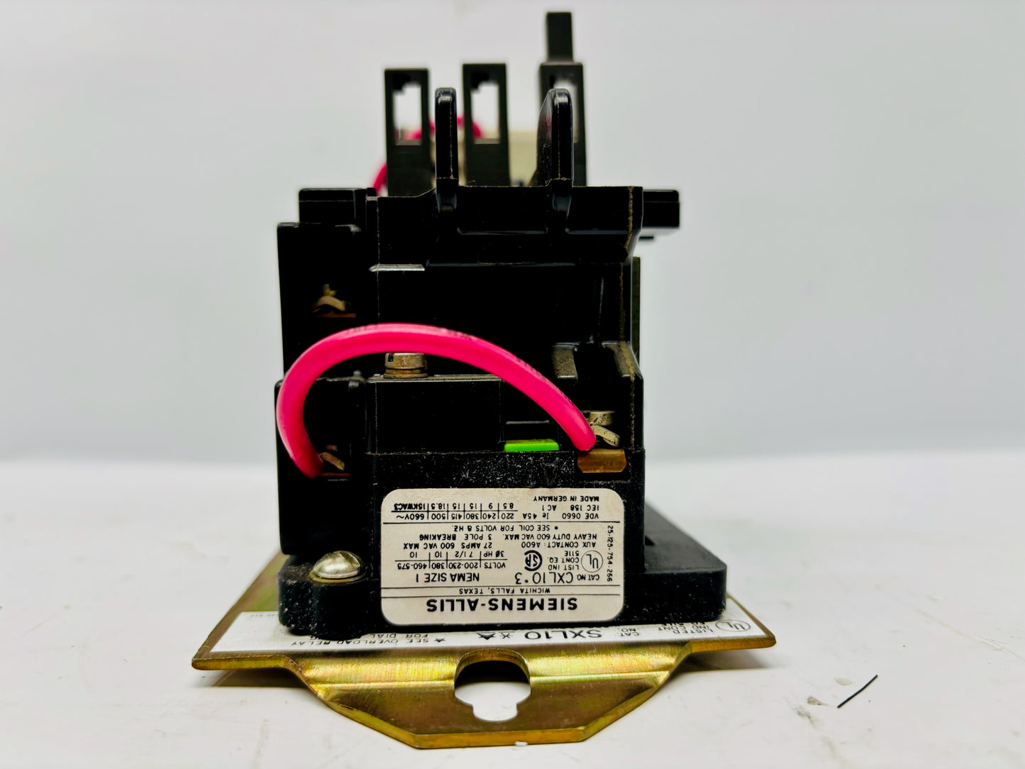 Siemens OLR 0200 thermal motor overload relay 1.25–2 A with CXL03
