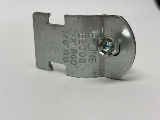 83 PK Eaton B‑Line B2008PAZN ½″ Conduit/Pipe Clamps, Zinc‑Plated Steel