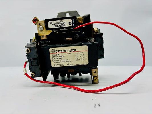 GE CR30500AADH Magnetic Motor Starter with CR305X146C Surge Suppressor