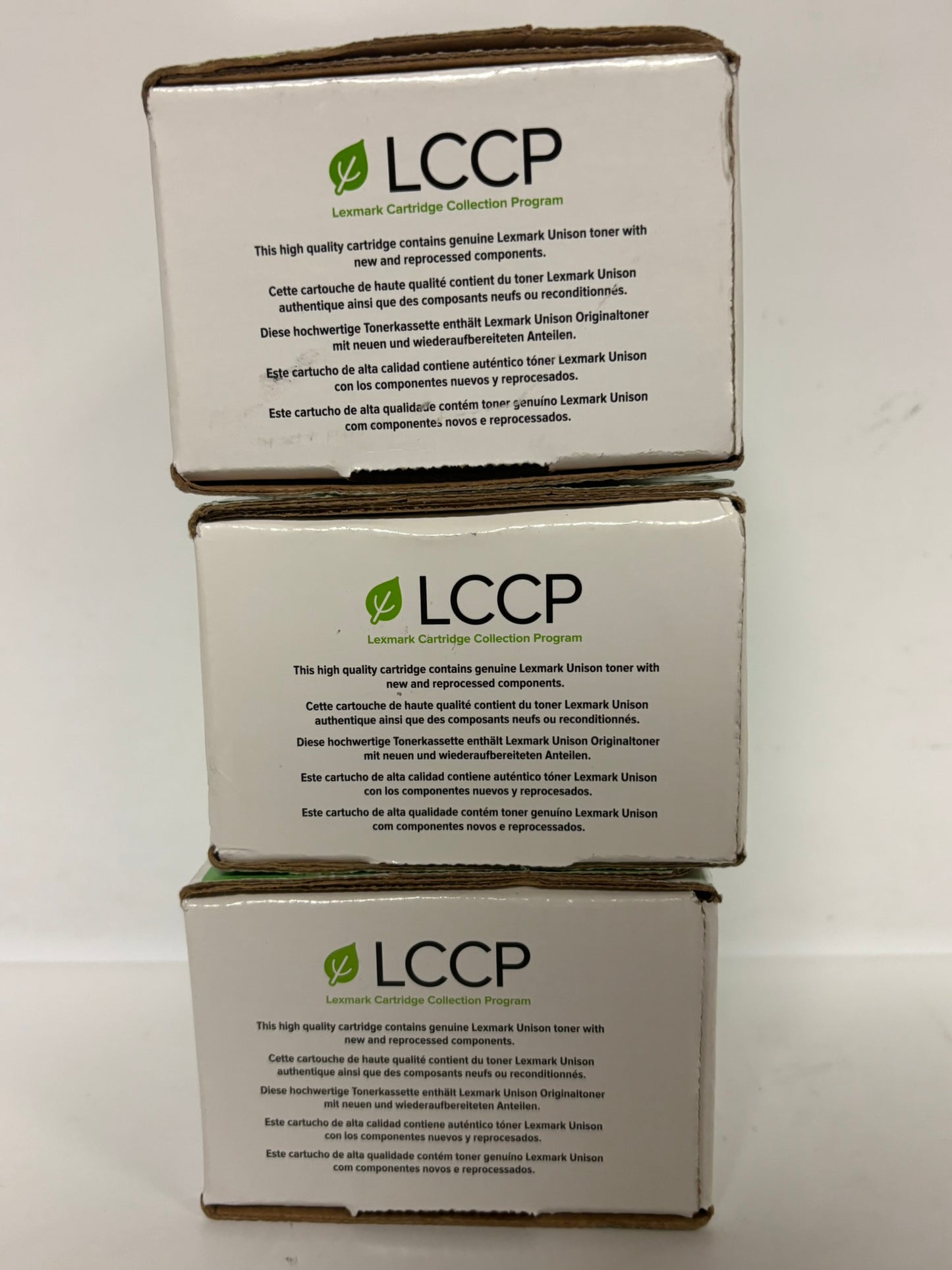 3 Open Genuine LEXMARK C2132,XC2130,XC2132 CMY Toners 24B6008,24B6009,24B6010