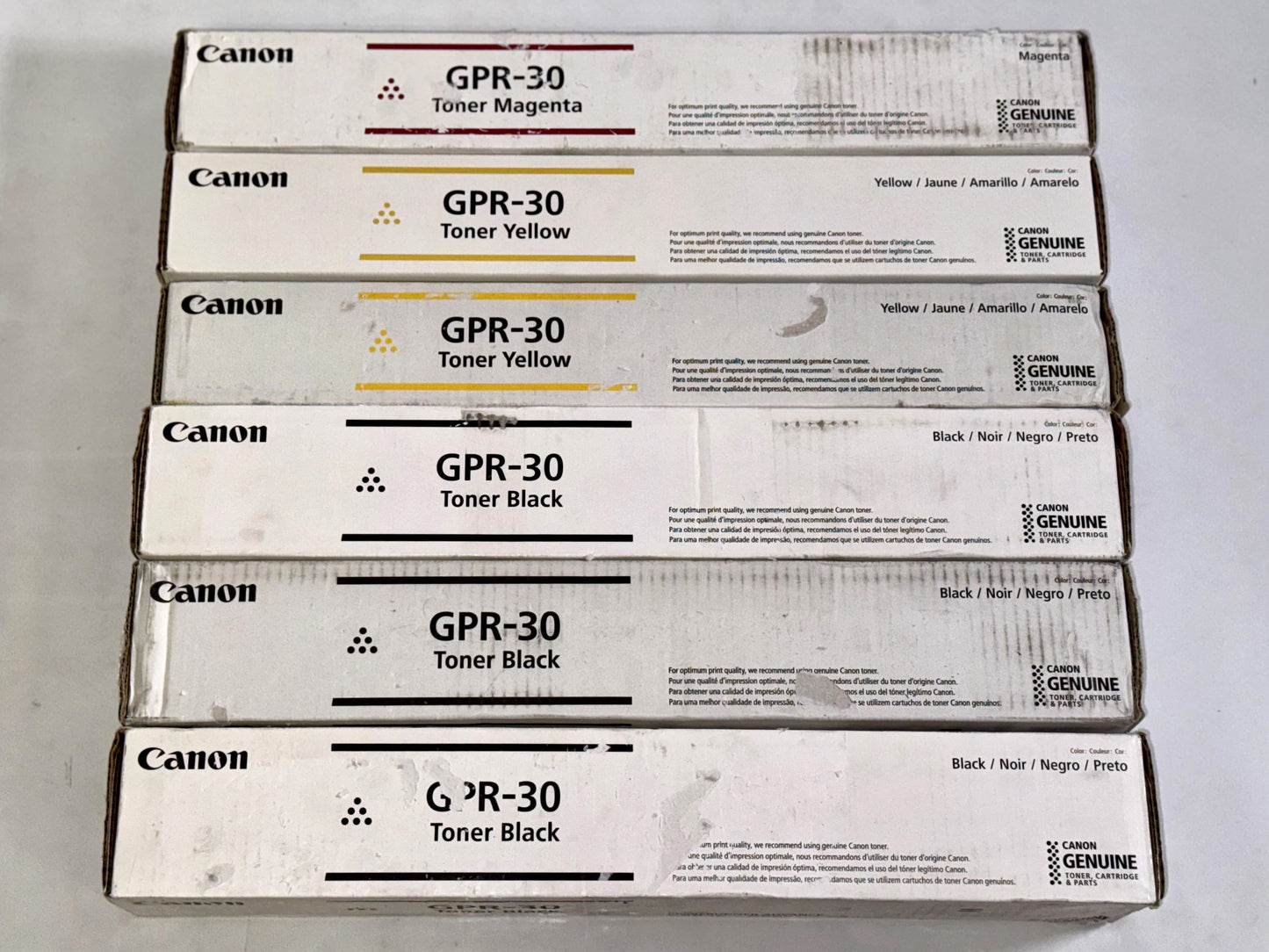 6 Genuine Canon iR ADVANCE C5045, C5051, C5250, C5255 GPR-30 MYYKKK Toners