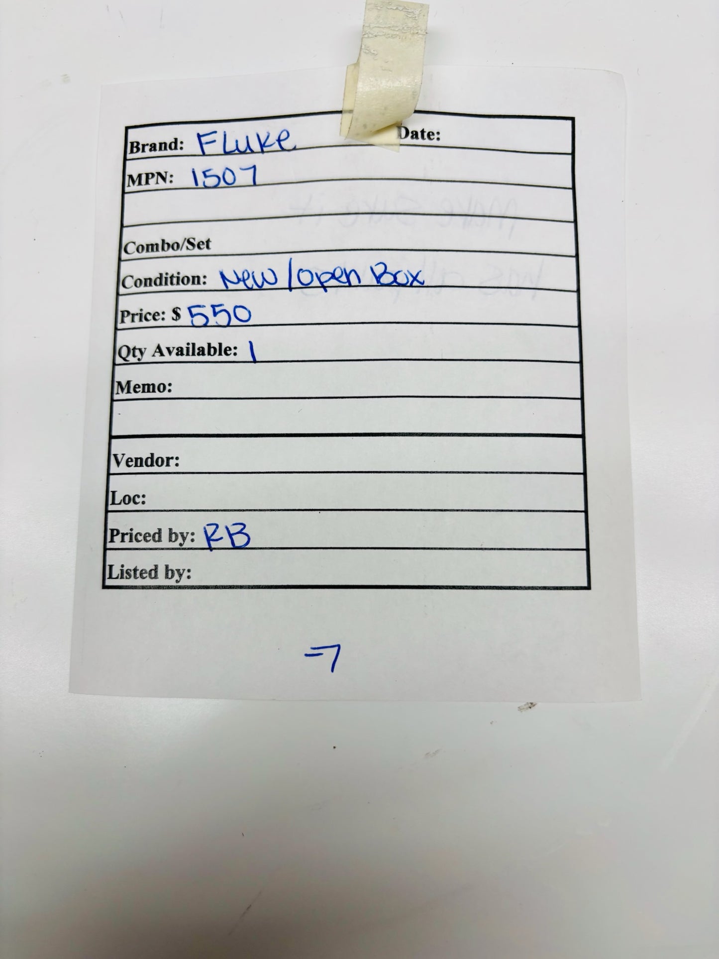 Fluke 1507 Insulation Resistance Tester