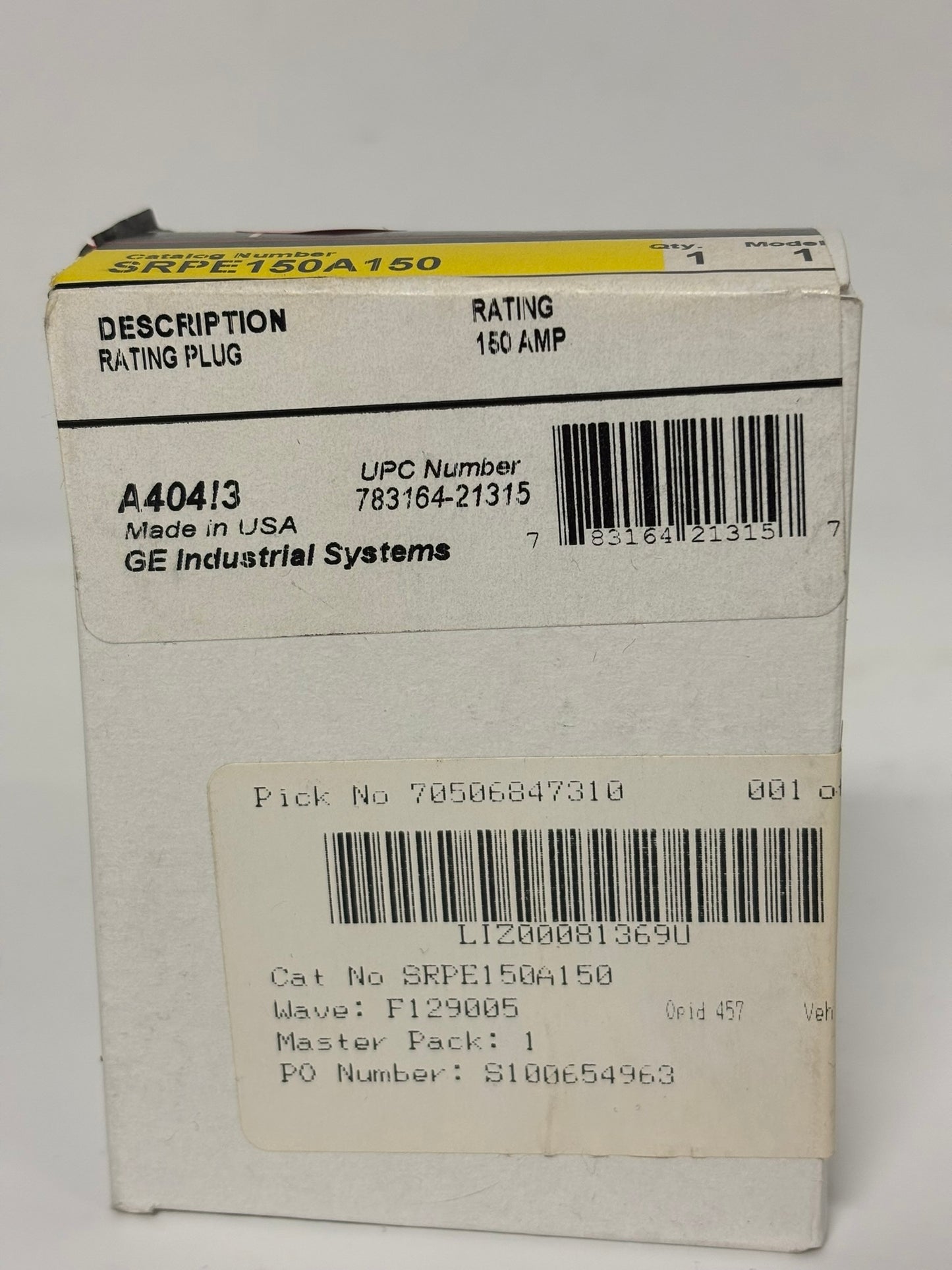 New GE Spectra RMS SRPE150A150 Circuit Breaker Plugs - 150 AMP