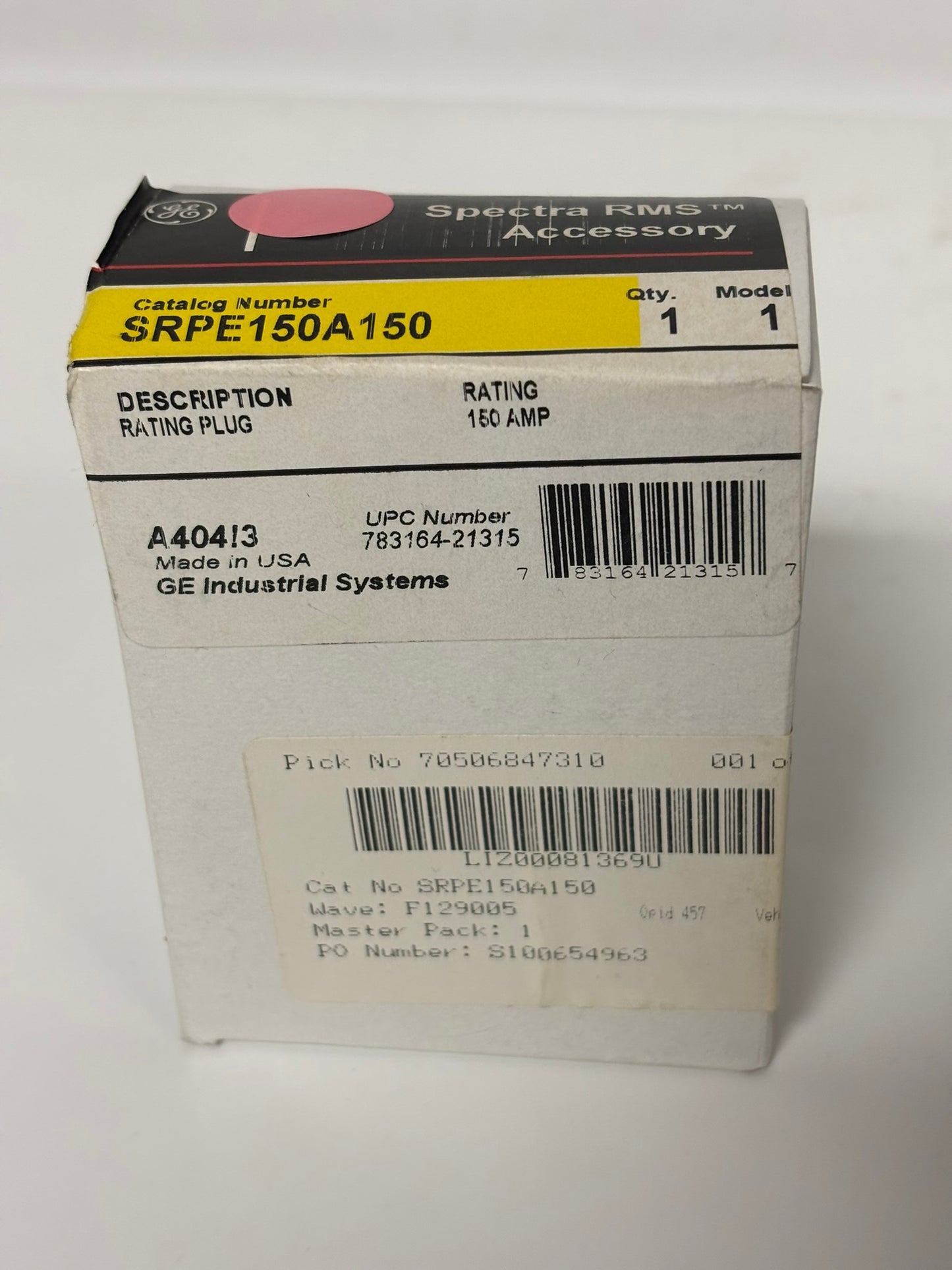 New GE Spectra RMS SRPE150A150 Circuit Breaker Plugs - 150 AMP
