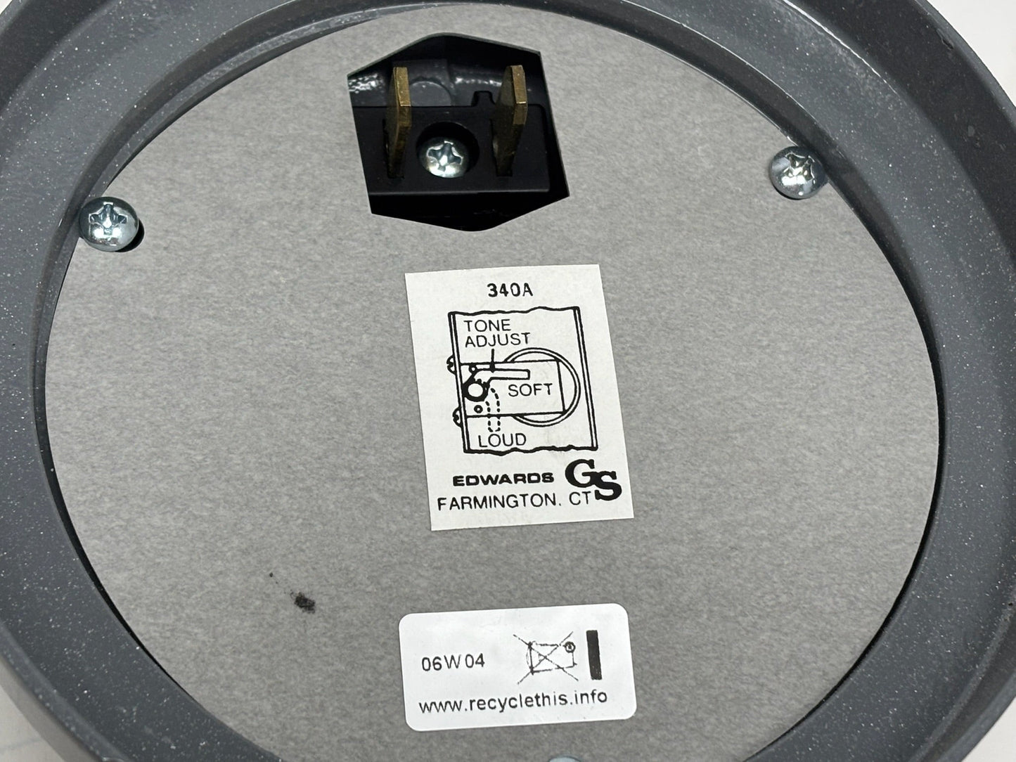 Edwards 340A-G5 Vibrating Buzzer, 24VAC, Heavy-Duty, Adjustable 80dB