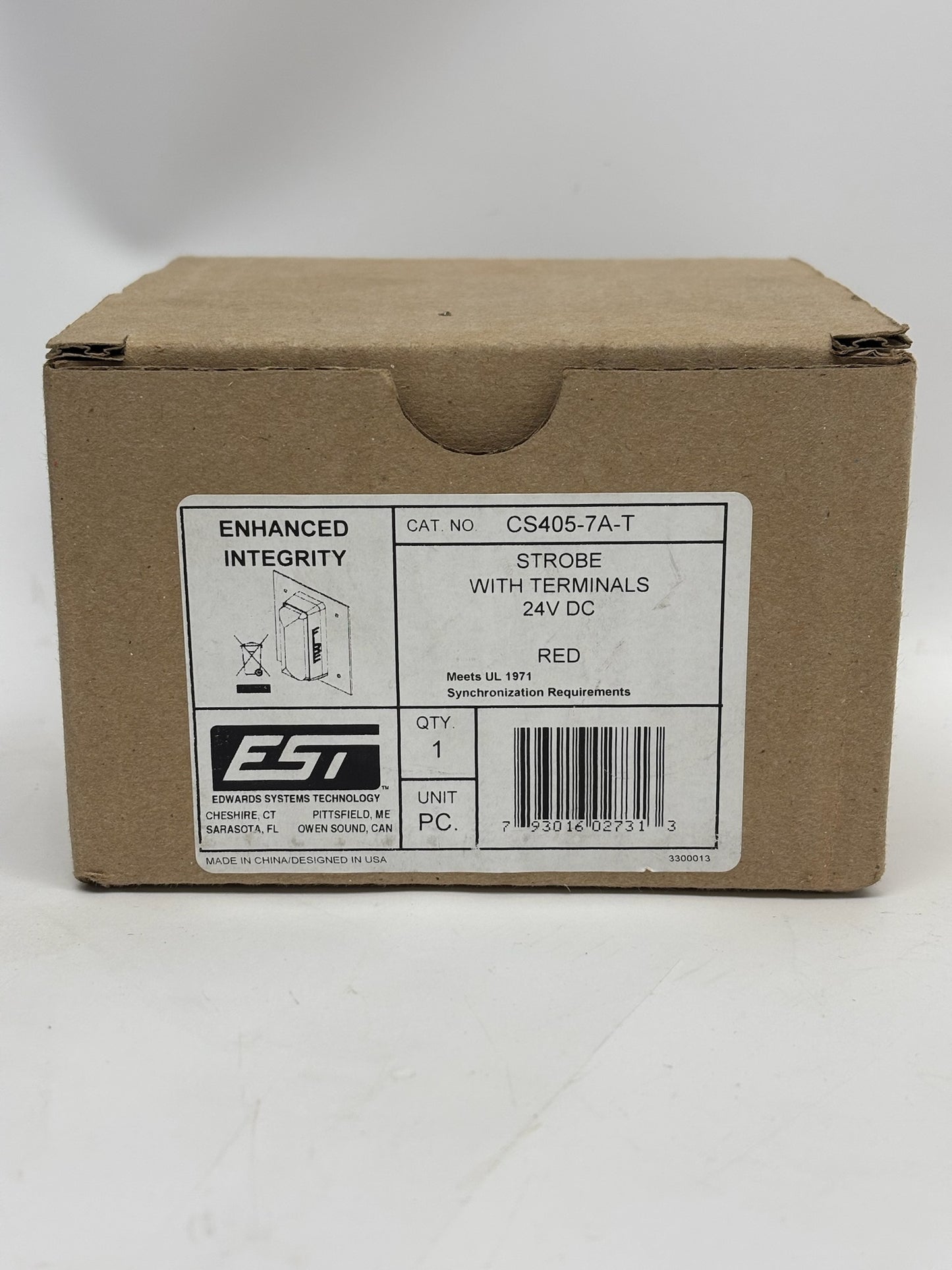 Edwards CS405-7A-T Weatherproof Strobe, 24VDC, 15/75 Cd, ADA Compliant