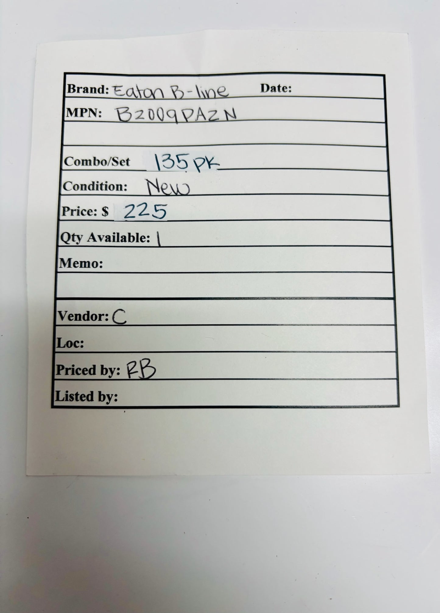 135 Pk Eaton B-Line B2009PAZN 3/4 Inch Conduit Clamp