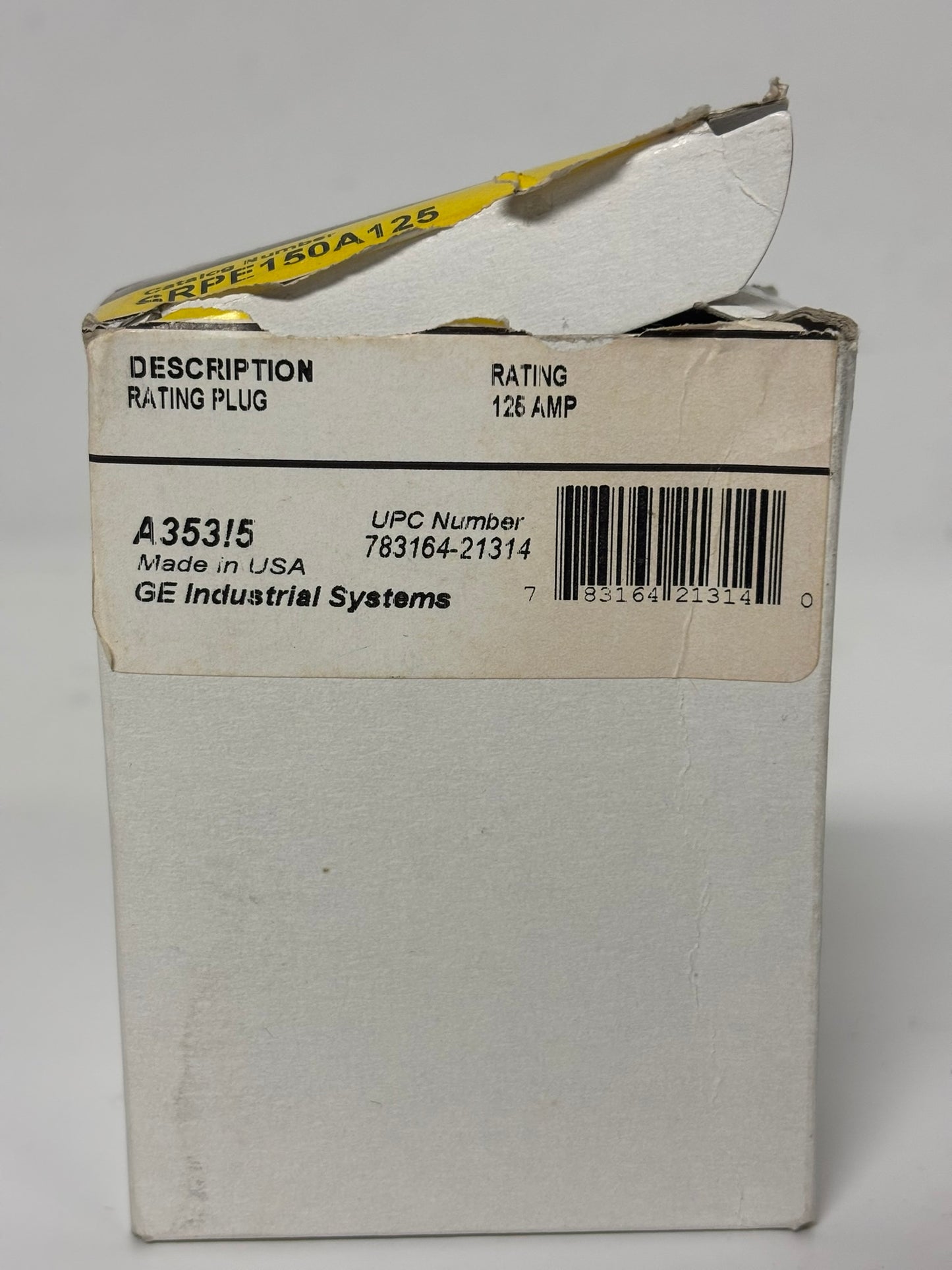 New Open Box GE Spectra RMS SRPE150A125 Circuit Breaker Plugs - 125 AMP