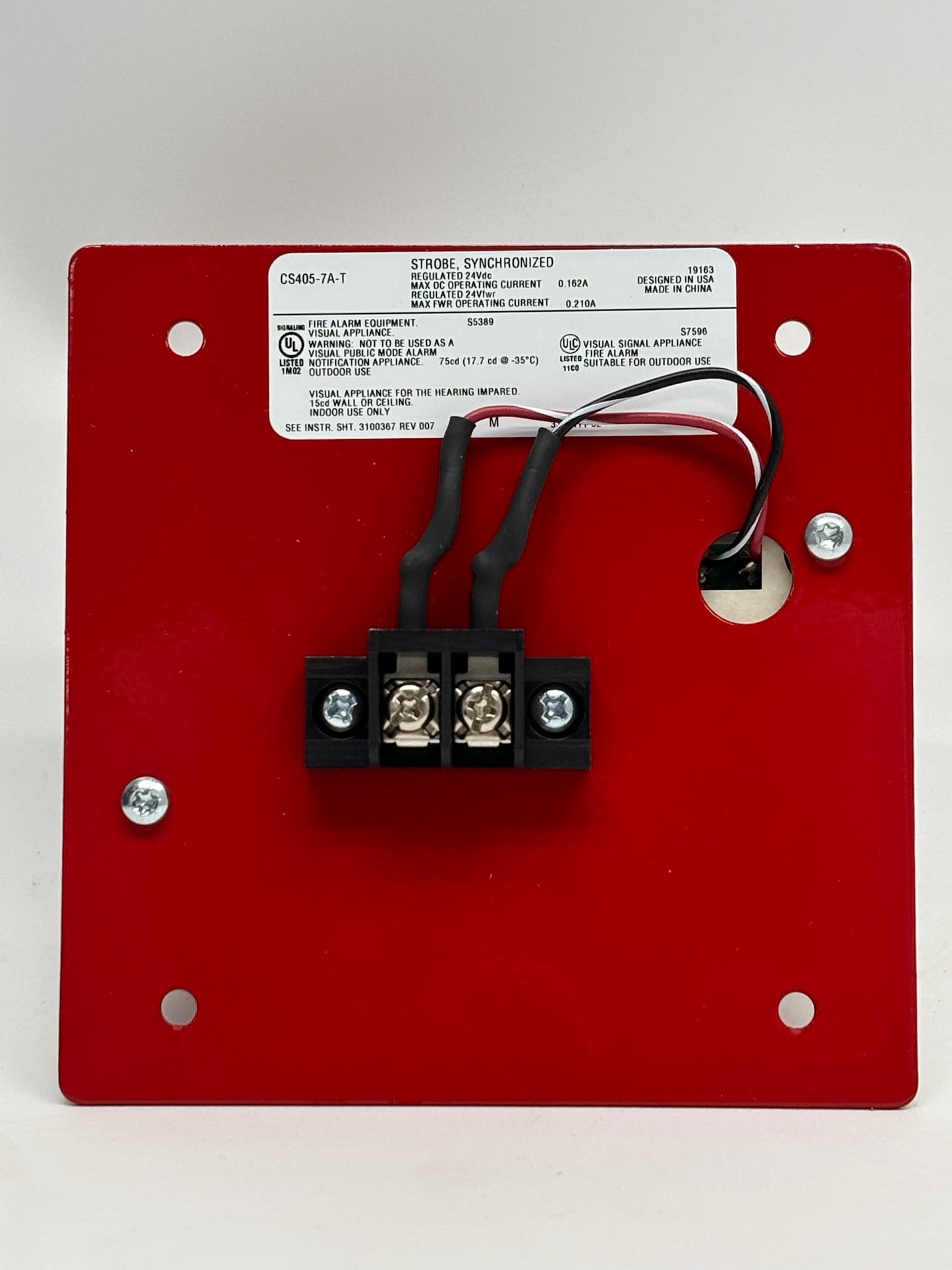 Edwards CS405-7A-T Weatherproof Strobe, 24VDC, 15/75 Cd, ADA Compliant