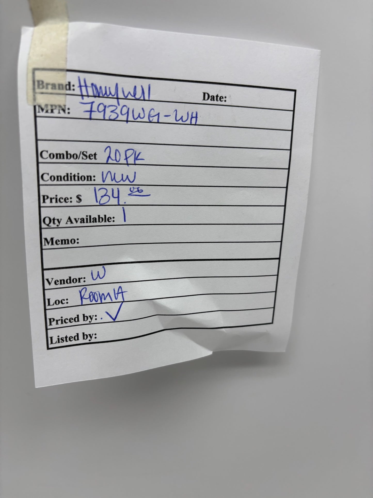 20 PK Honeywell 7939WG-WH Surface Mount Magnetic Contact (White)