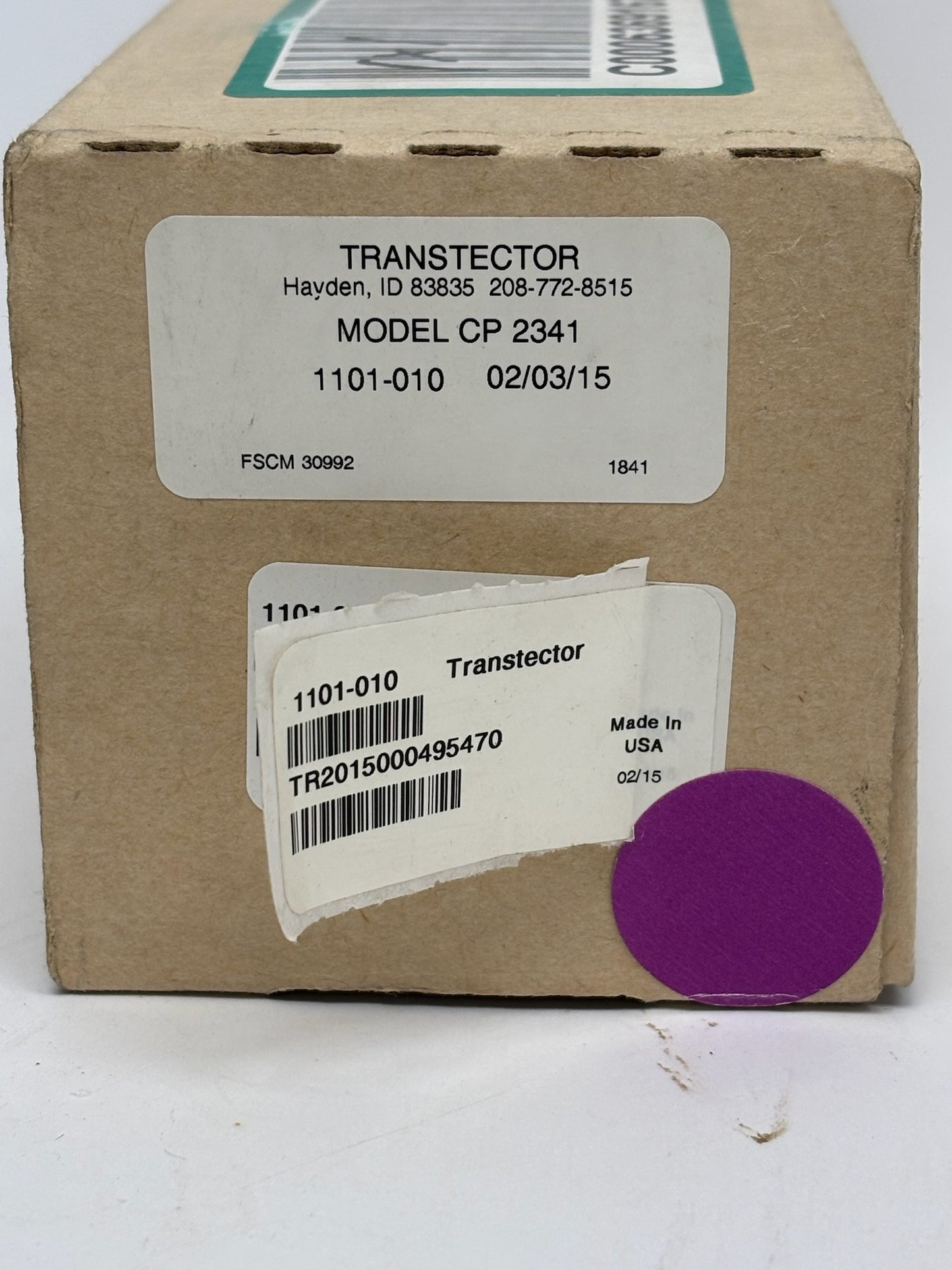 Transtector CP2341 Surge Protector, 120VAC 15A, Single-Phase Panel Mount