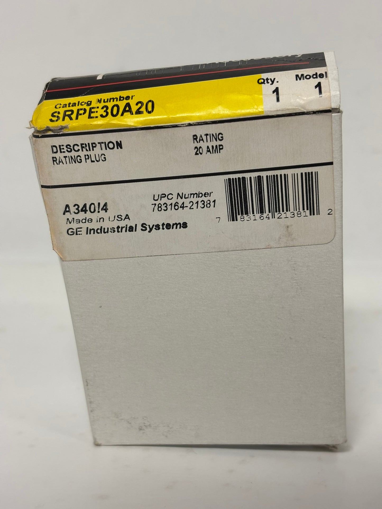 New GE Spectra RMS SRPE30A20 Circuit Breaker Plugs - 20 AMP (Cosmetic Box)