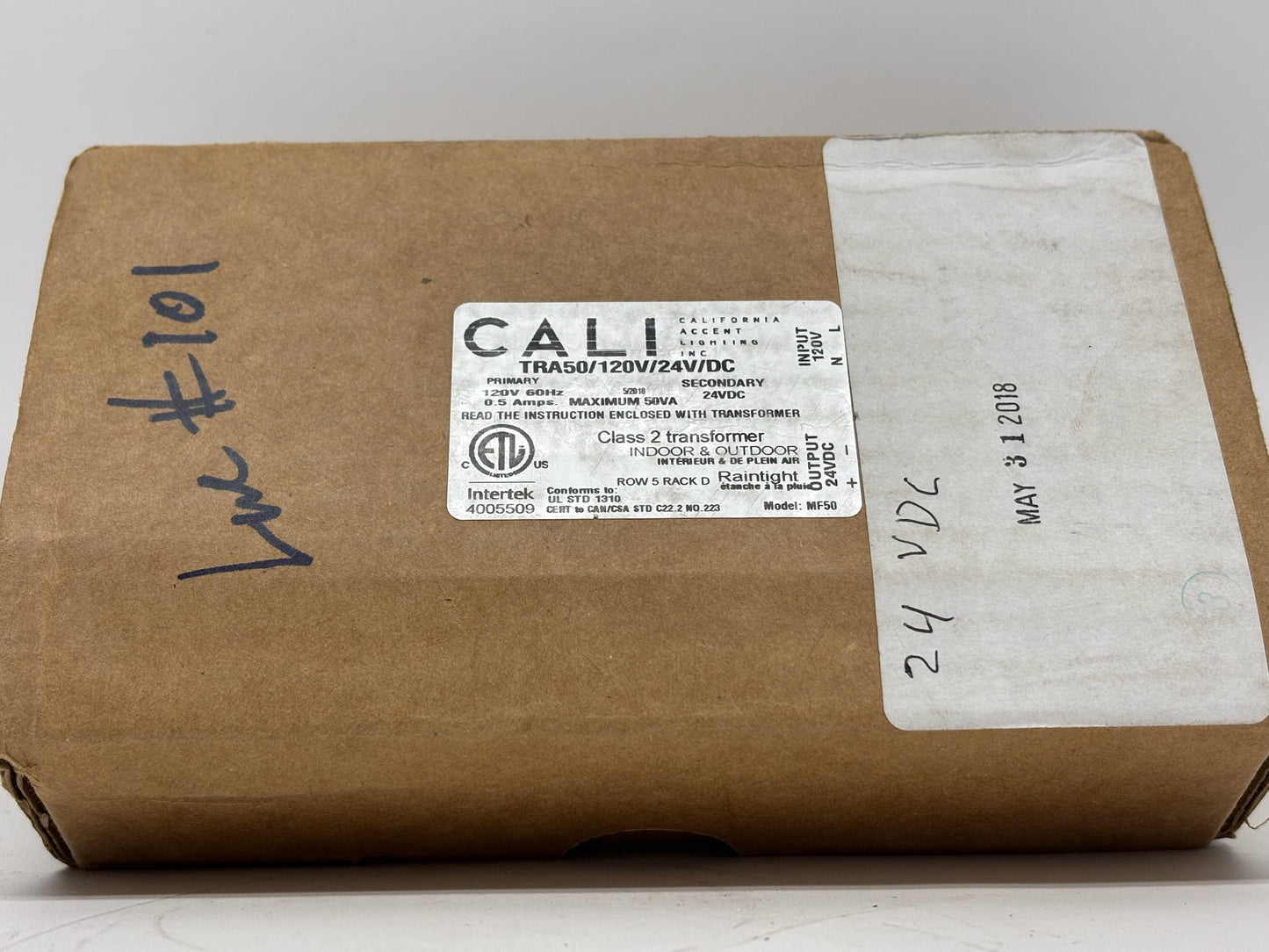 Transformer Cali TRA-50, 120V AC to 24V DC, Encapsulated 50VA Unit