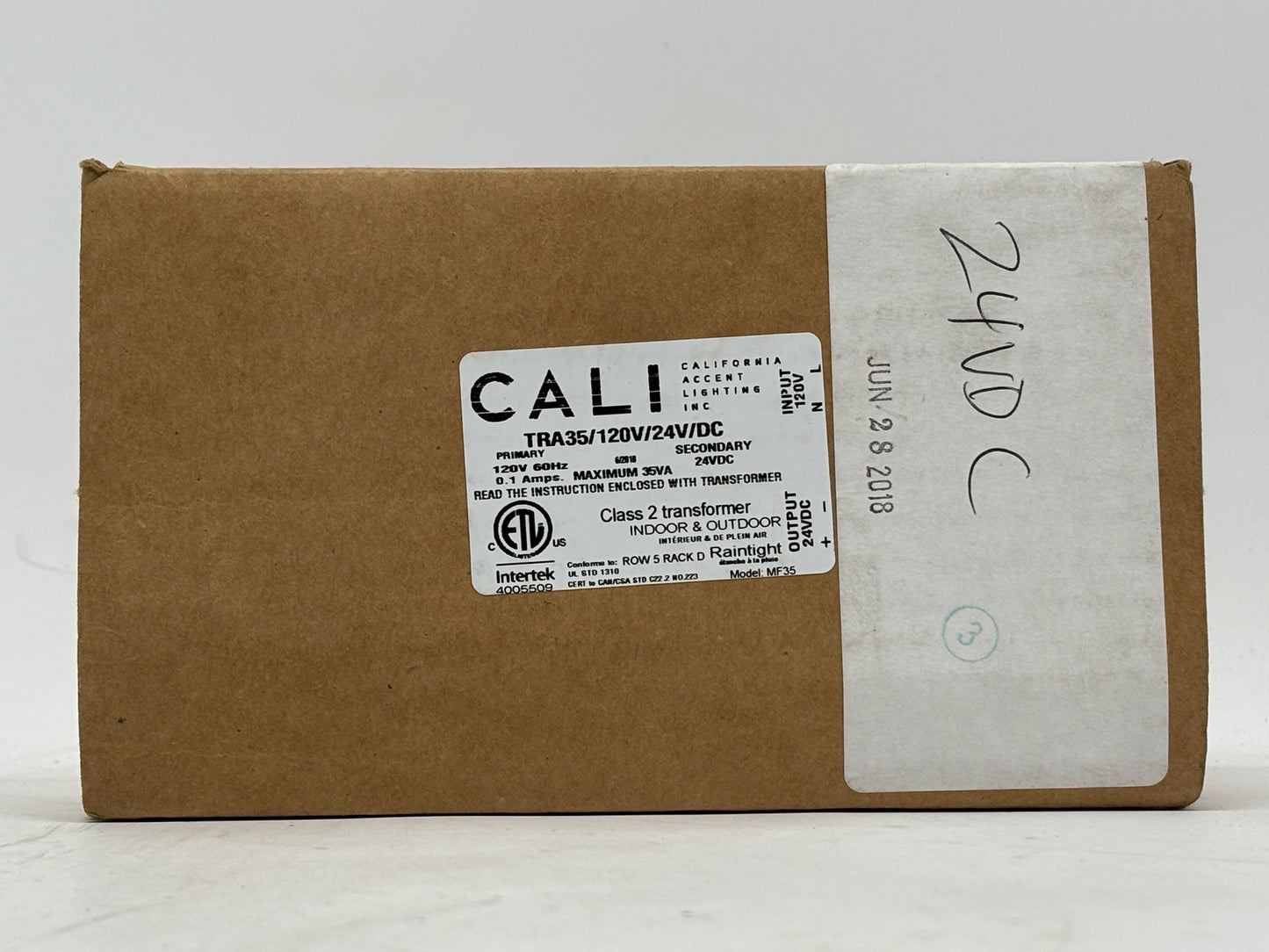 Transformer Cali TRA-35, 120 V AC to 24 V DC, 35 VA Compact Unit