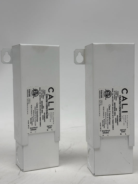 2 PK Transformer Cali TRA-20, 120 V AC to 24 V DC, 20 VA Compact Unit