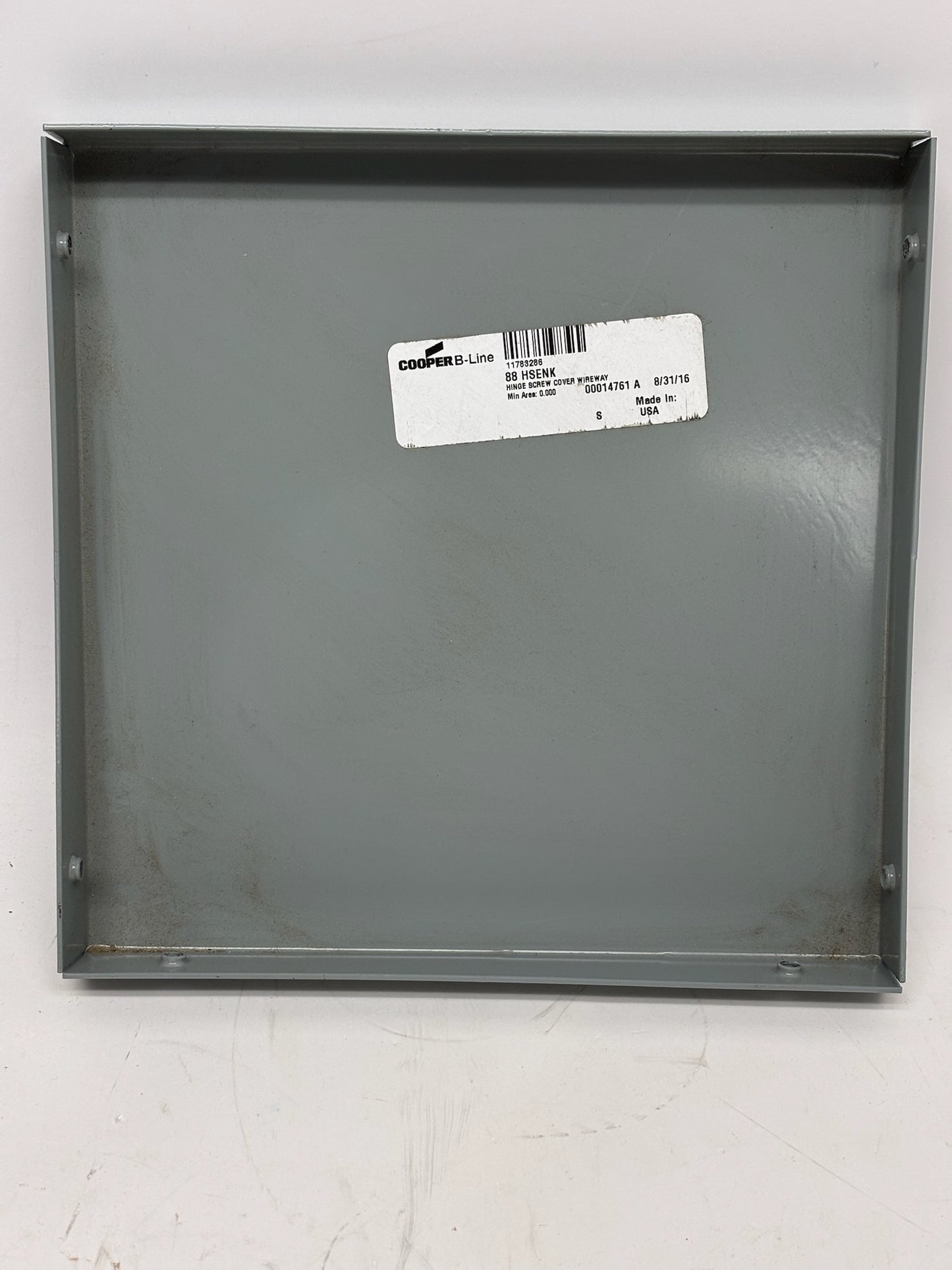3-Pack Cooper B-Line 88 E NK Wireway End Cap (8″ × 8″, Steel, No Knockouts)