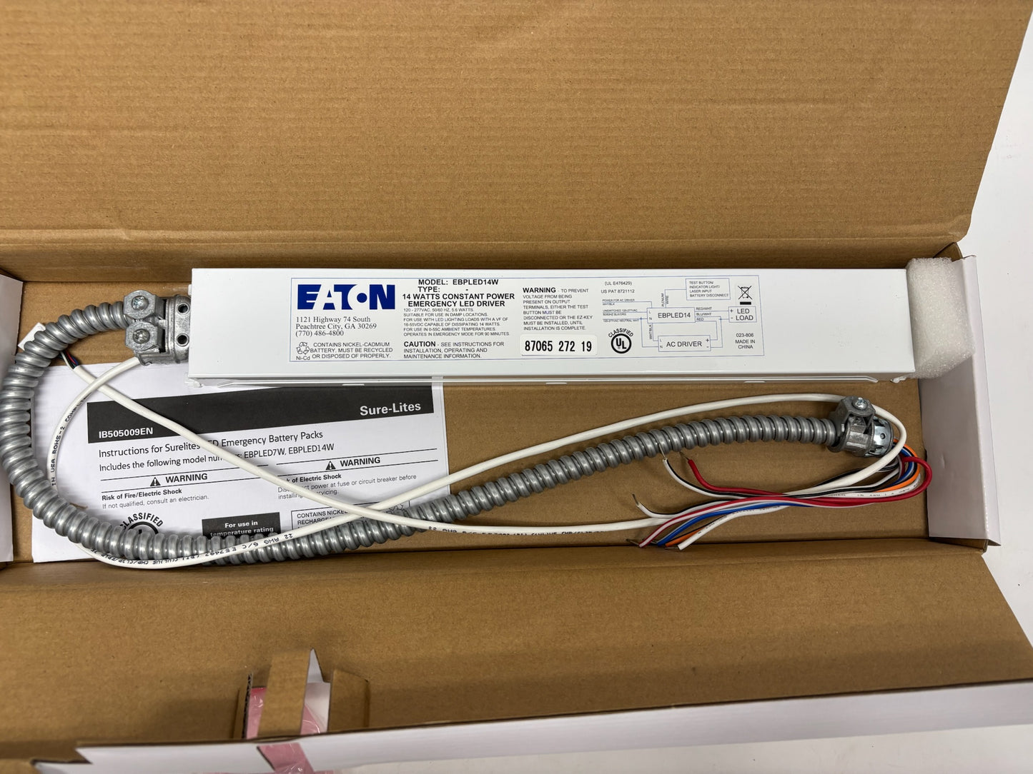 Eaton Sure-Lites EBPLED14W Emergency LED Battery Pack — 14W, UL924