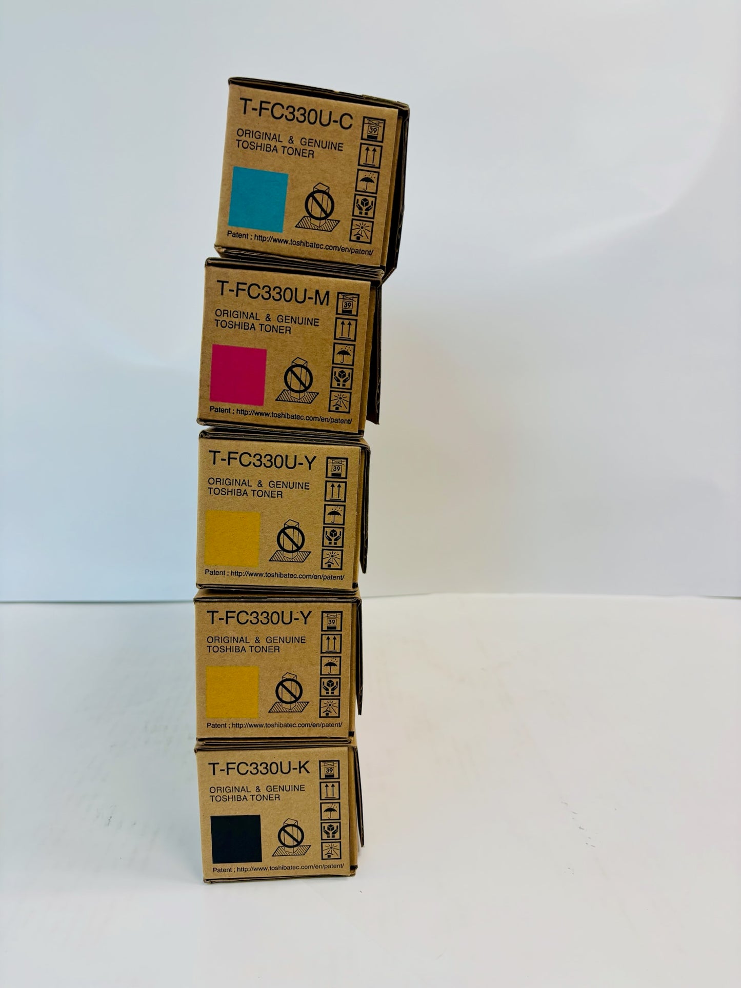 5 OEM Toshiba eS330AC,400AC Cyan,Magenta, Yellow & Black Toner T-FC330U CMYYK