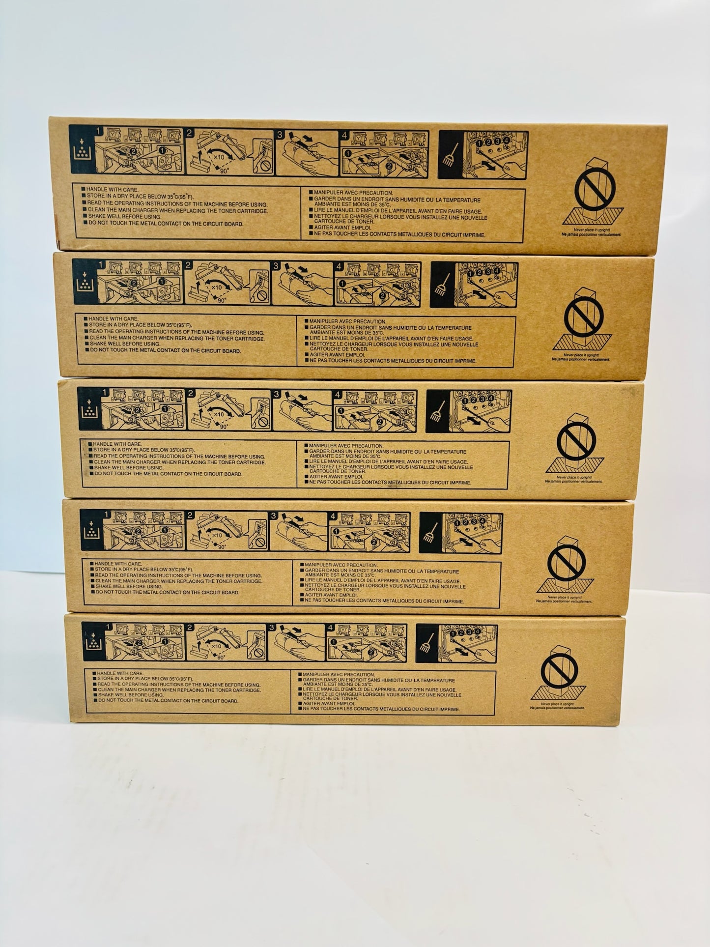 5 OEM Toshiba eS330AC,400AC Cyan,Magenta, Yellow & Black Toner T-FC330U CMYYK