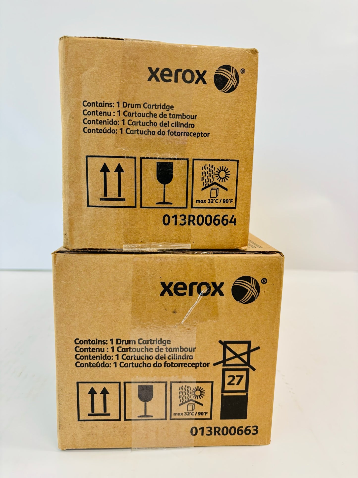 2 Genuine Xerox Color C550,560,570,C60 Color & Black Drum 013R00663,013R00664
