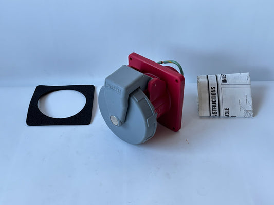 Hubbell HBL460R7W 60 A, 3‑Phase Delta, 480 V Watertight Receptacle