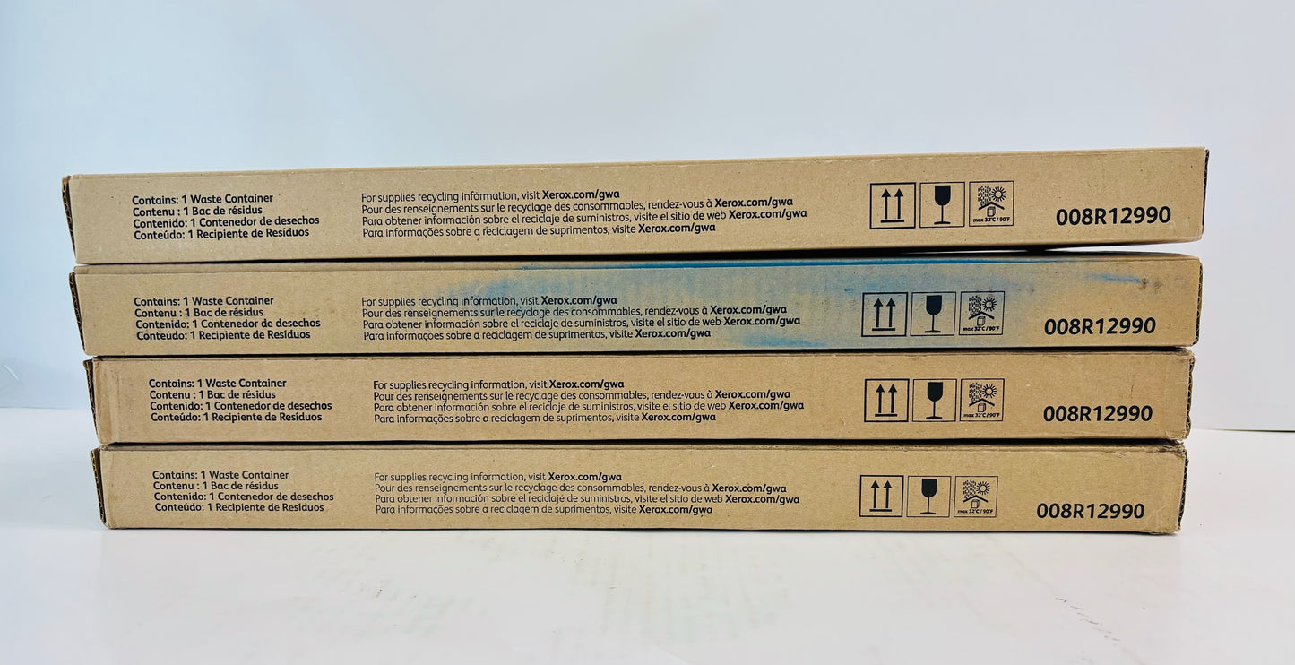 4 Genuine Xerox WC7655,7665,7675,C550,560 Waste Toner Containers 008R12990
