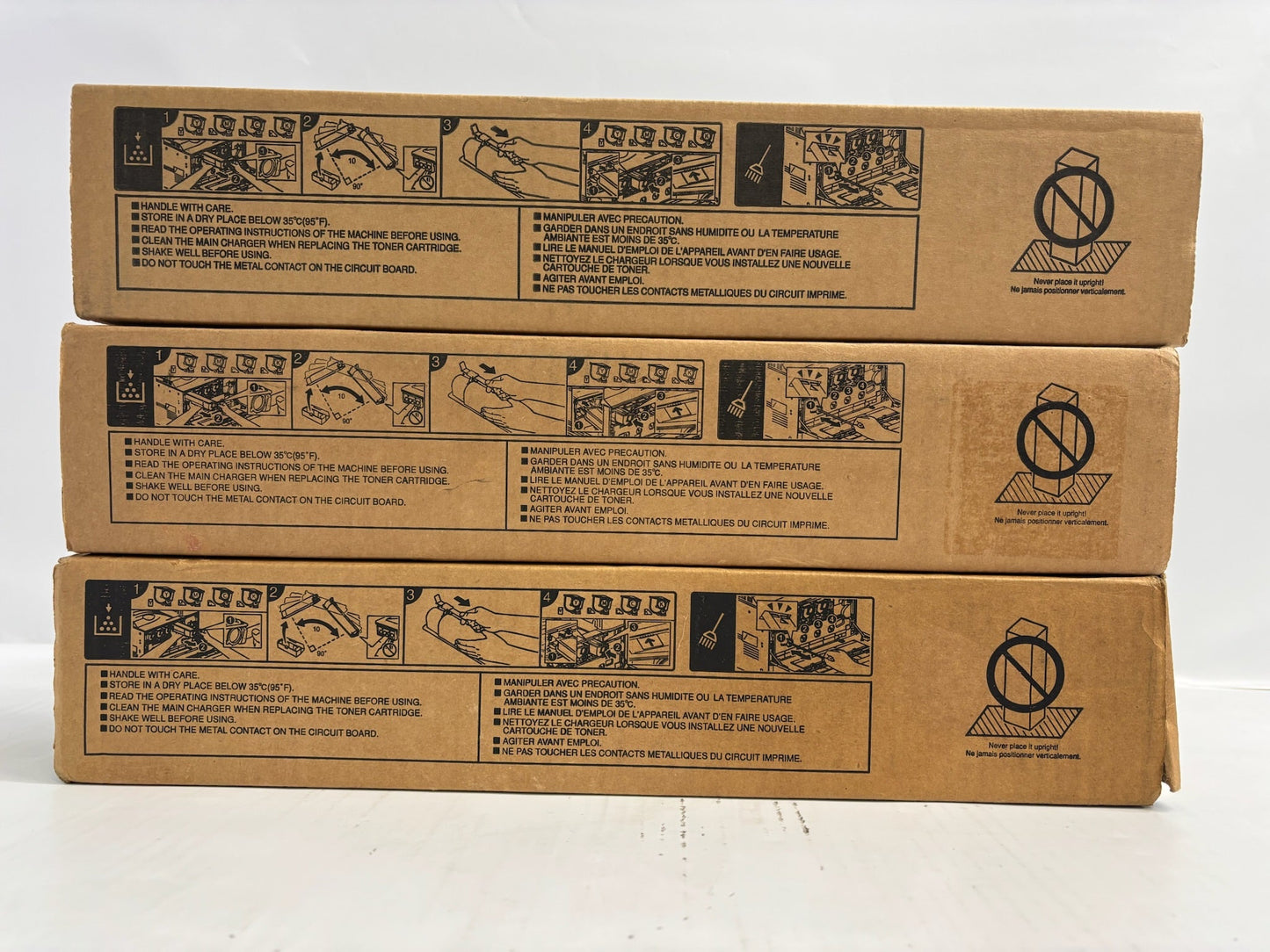 3 Open OEM Toshiba eStudio 2010AC,2510AC MYK Toners T-FC210U (No Cyan, No Tab)