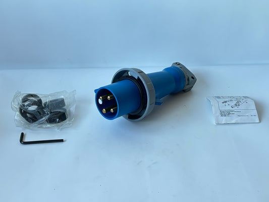 Hubbell HBL460P9W 60A 3‑Phase Watertight Plug, 250V