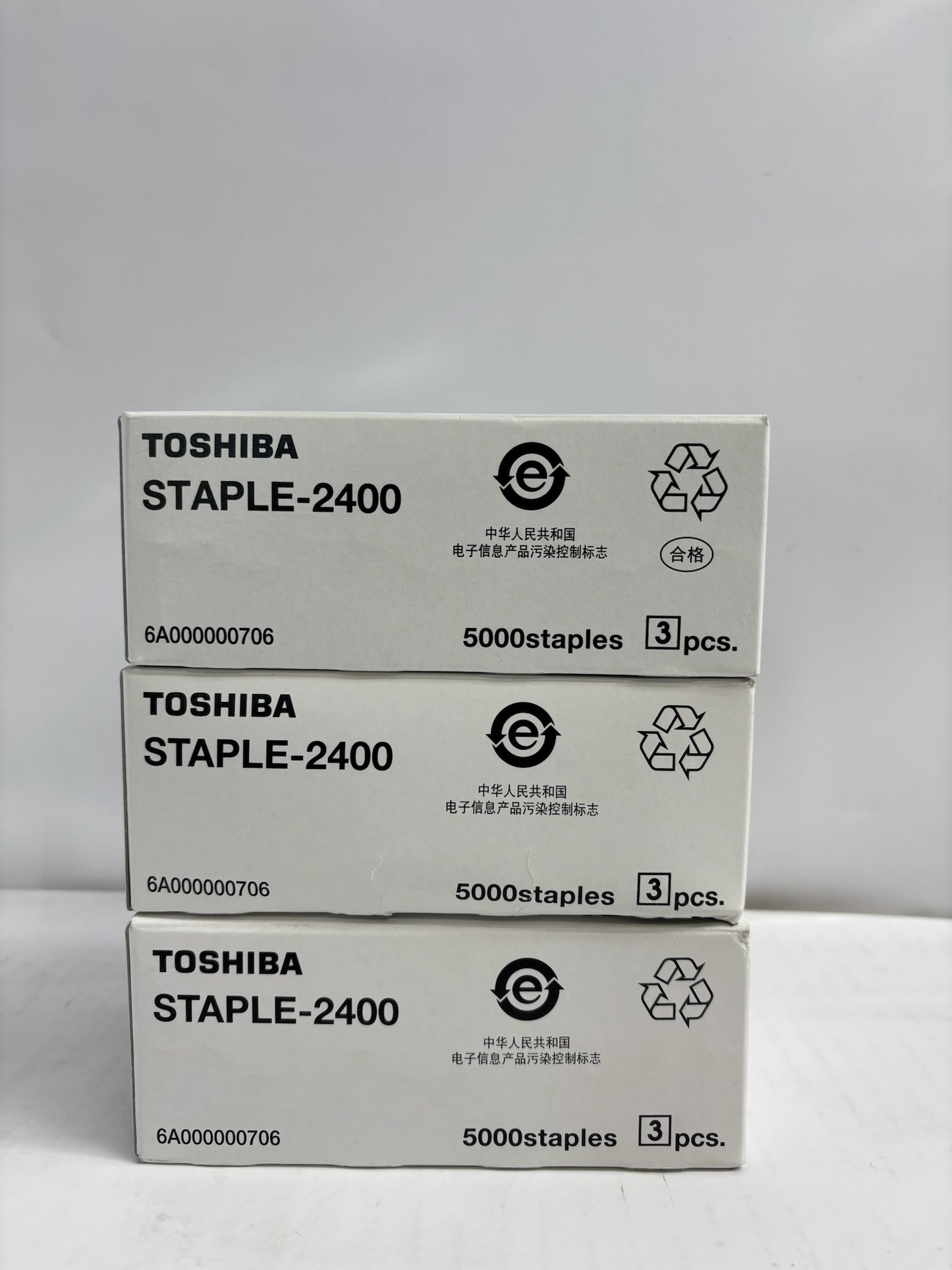 3 Genuine Toshiba Estudio 3025AC,MJ1011,MJ1032 Staple-2400 Cartridge 6A000000706