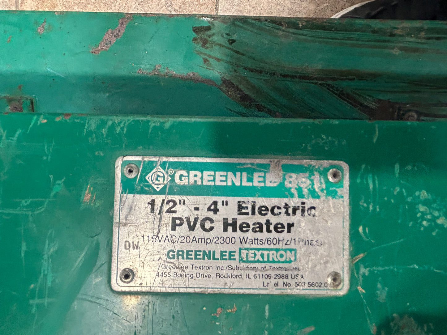 Greenlee 851 Electric PVC Heater/Bender For 1/2-Inch - 4-Inch PVC Pipes