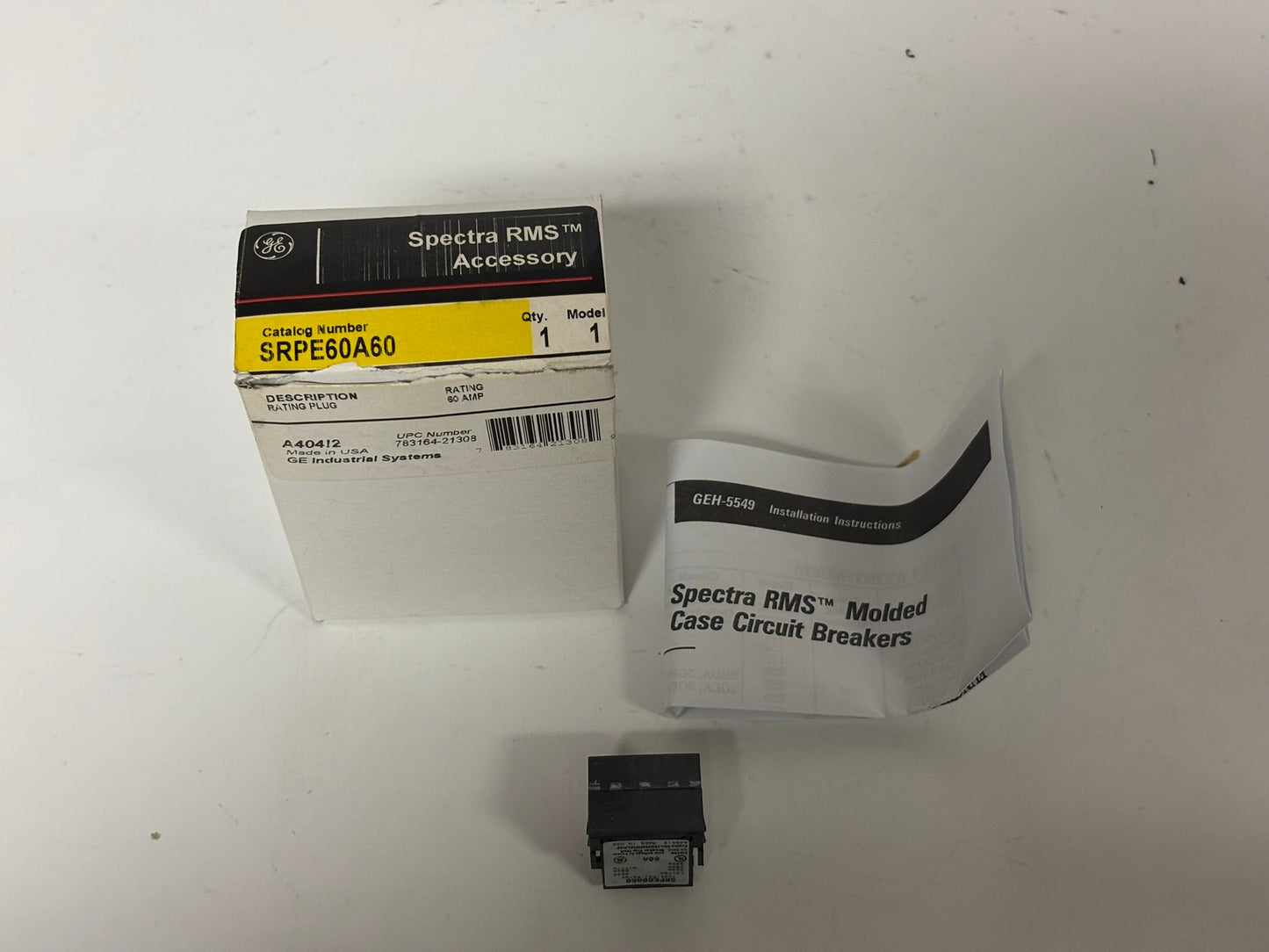 New Open Box GE Spectra SRPE60A60 Circuit Breaker Plugs - 60 AMP