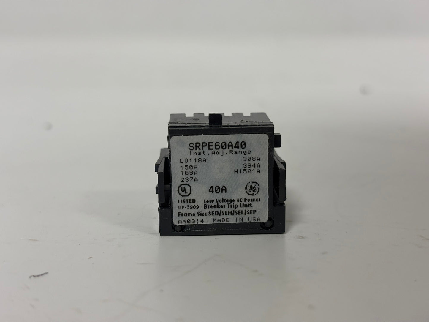 New Open Box GE RMS Spectra SRPE60A40 Circuit Breaker Plugs - 40 AMP