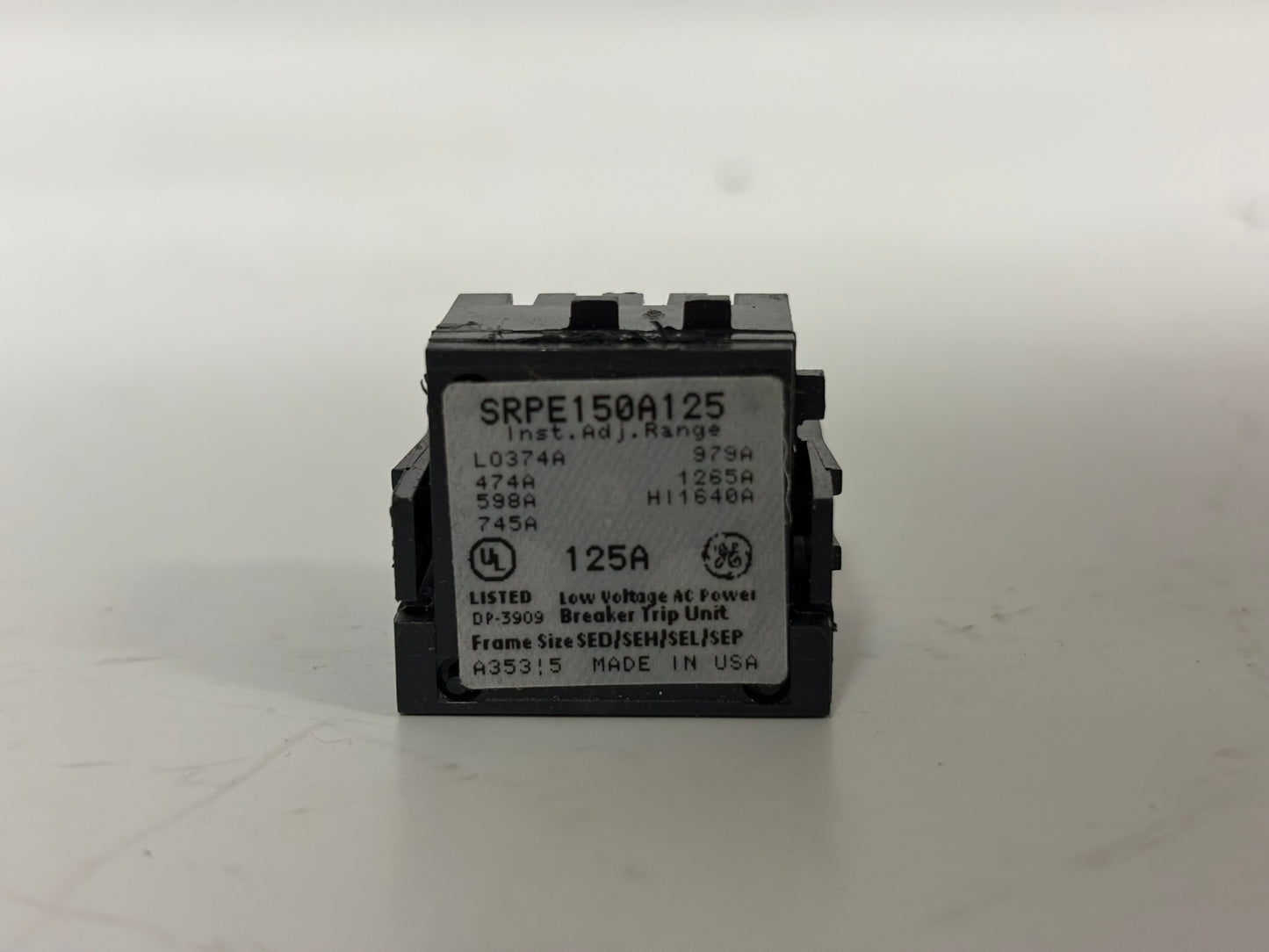New Open Box GE Spectra RMS SRPE150A125 Circuit Breaker Plugs - 125 AMP