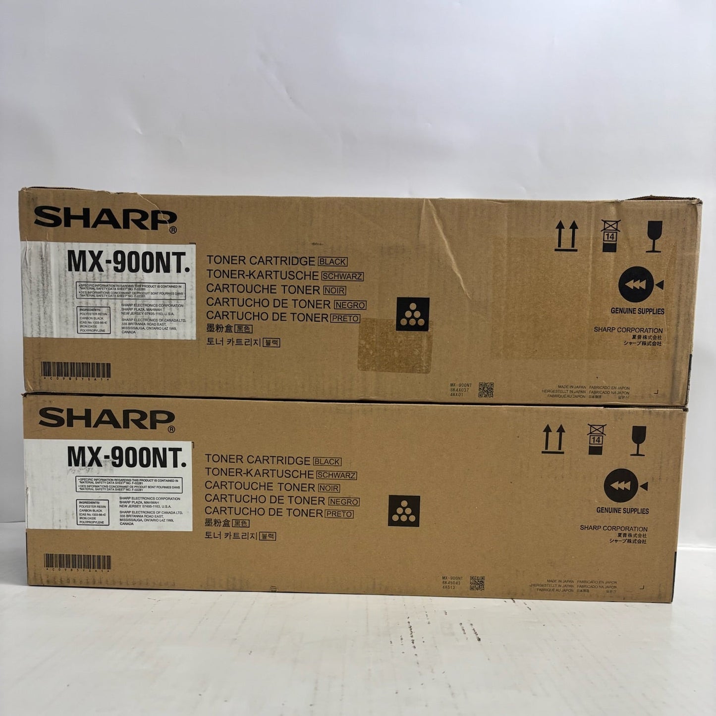 2 OEM Sharp MX-M1054,MX-M1056,MX-M1204,MX-M905 Black Toner MX-900NT,MX900NT