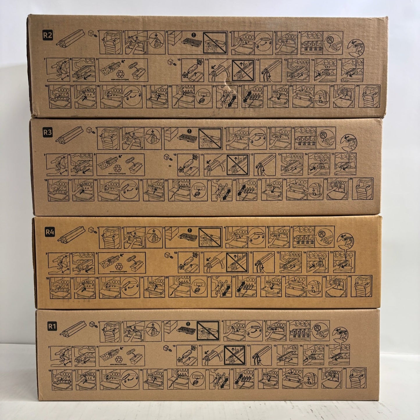 4 New Genuine Xerox WC7120,7125,7220,7225 CMYK Drums 013R00657,658,659,660