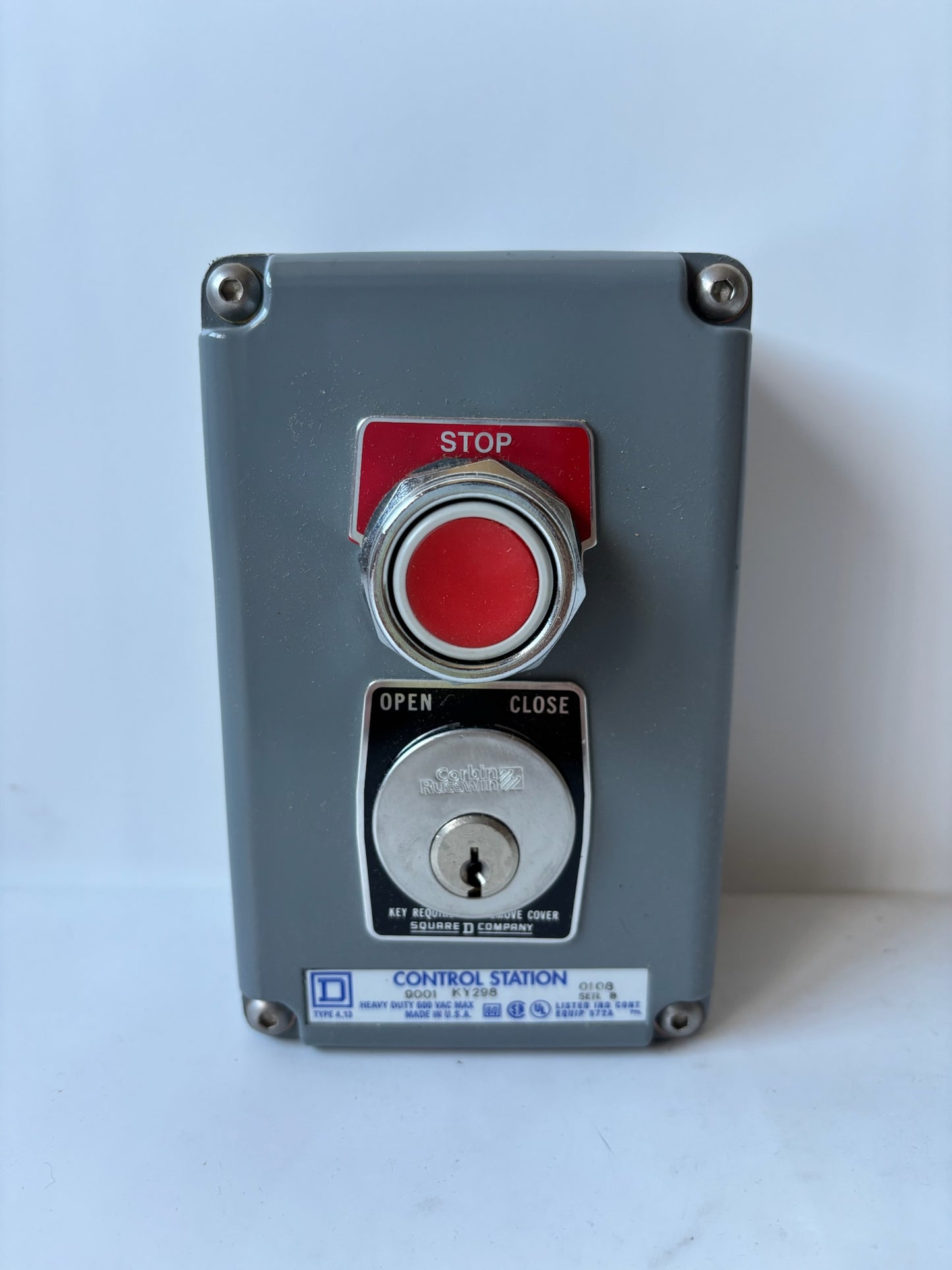 Square D 9001 KY-298 Open Close Stop Station 9001 KY298