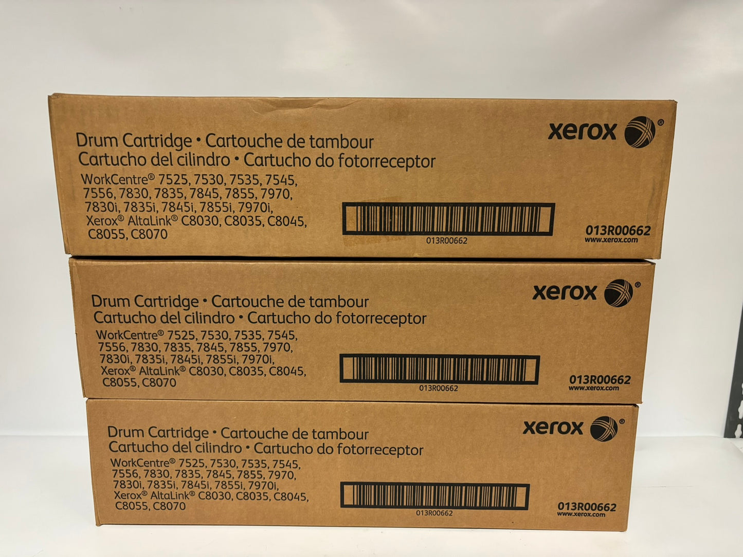 3 Genuine Xerox 7545,7830,7855i Altalink C8030,C8070 Drum Cartridges 013R00662