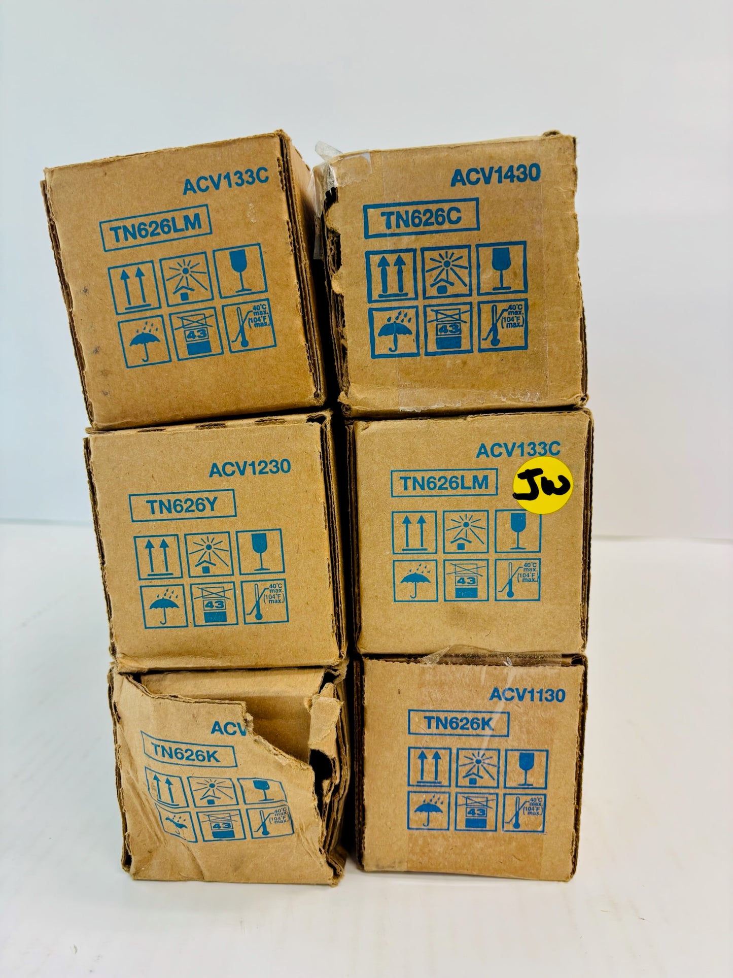 6 Cosmetic OEM Konica BH C450i,C550i Cyan, Mag, Yel & Black Toner TN626 CMMYKK