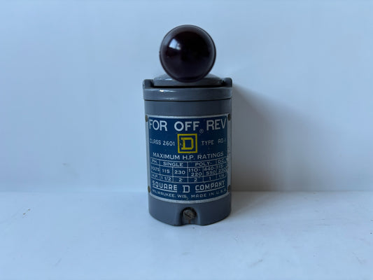 Square D CLASS-2601 Type AG-1 For Off Rev Maximum H.P. Ratings