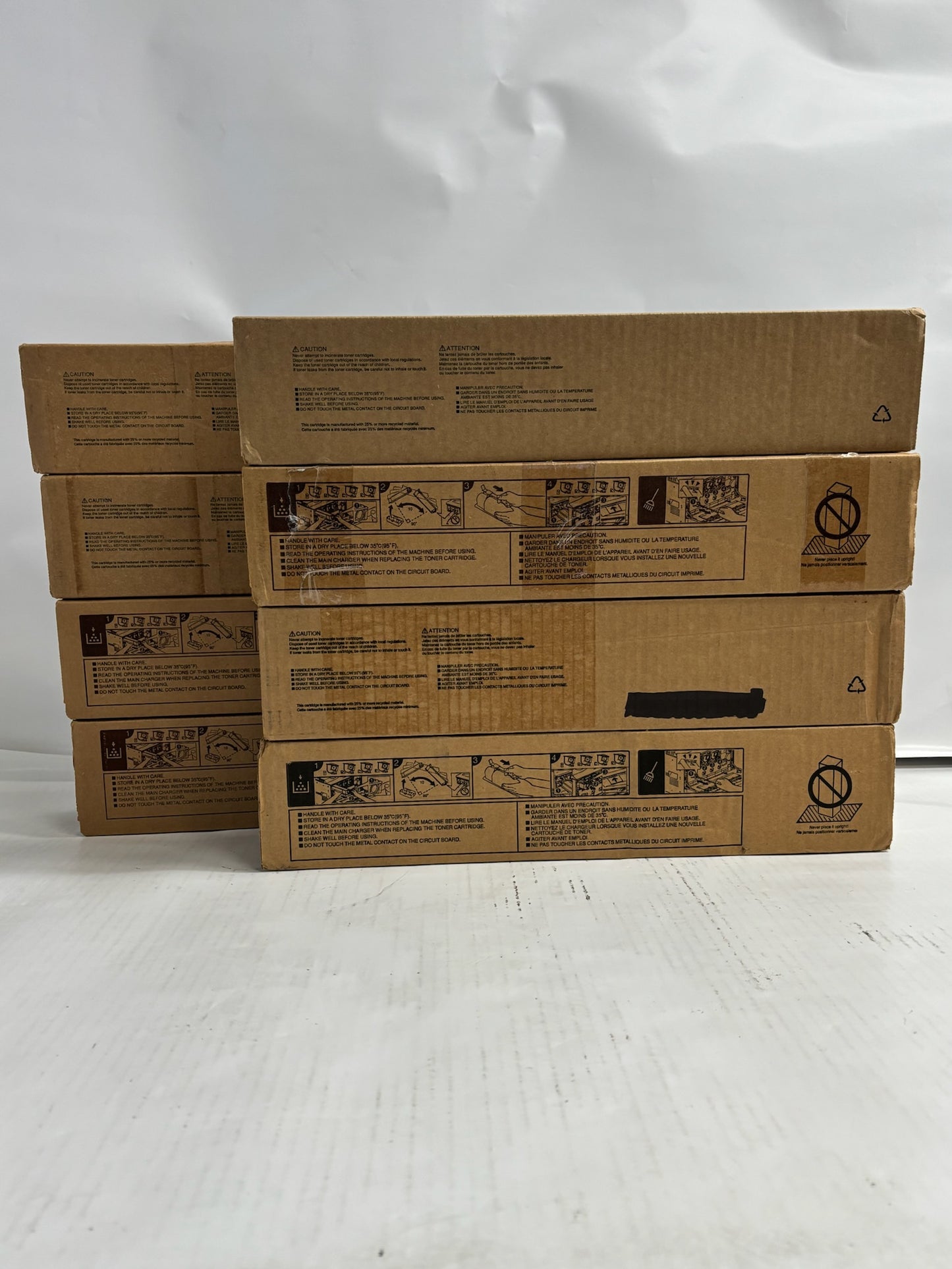 8 OEM Toshiba E2505AC,3005AC CCCMYYKK Toners T-FC505U (Mag/Blk: open with tab)