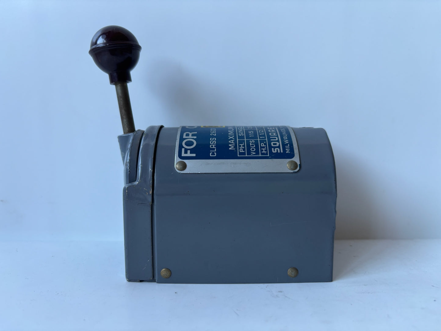 Square D CLASS-2601 Type AG-1 For Off Rev Maximum H.P. Ratings