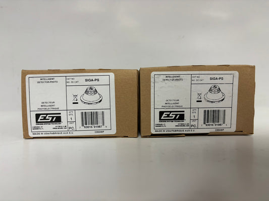 2 PK New Edwards EST SIGA-PS Intelligent Detector - Photo Smoke Detector