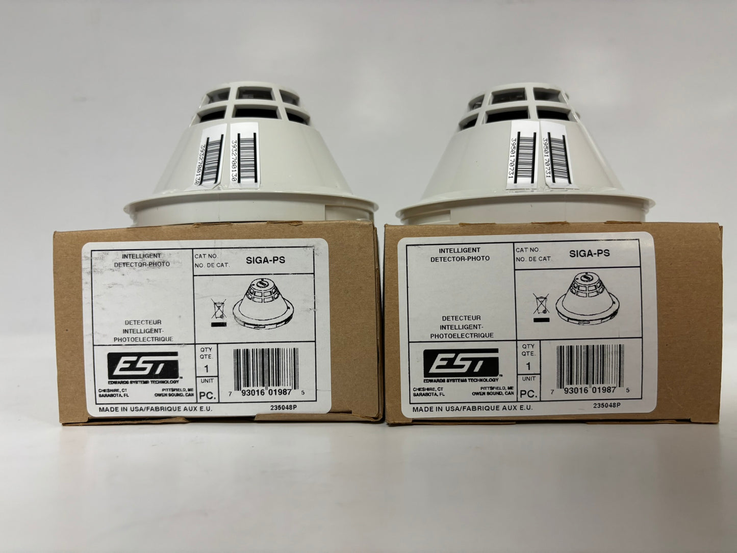 2 PK New Edwards EST SIGA-PS Intelligent Detector - Photo Smoke Detector