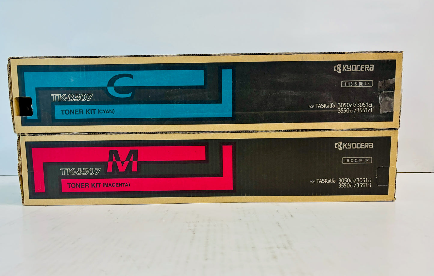 2 Genuine Kyocera TASKalfa 3050ci,3051ci Cyan & Magenta Toner TK-8307 CM